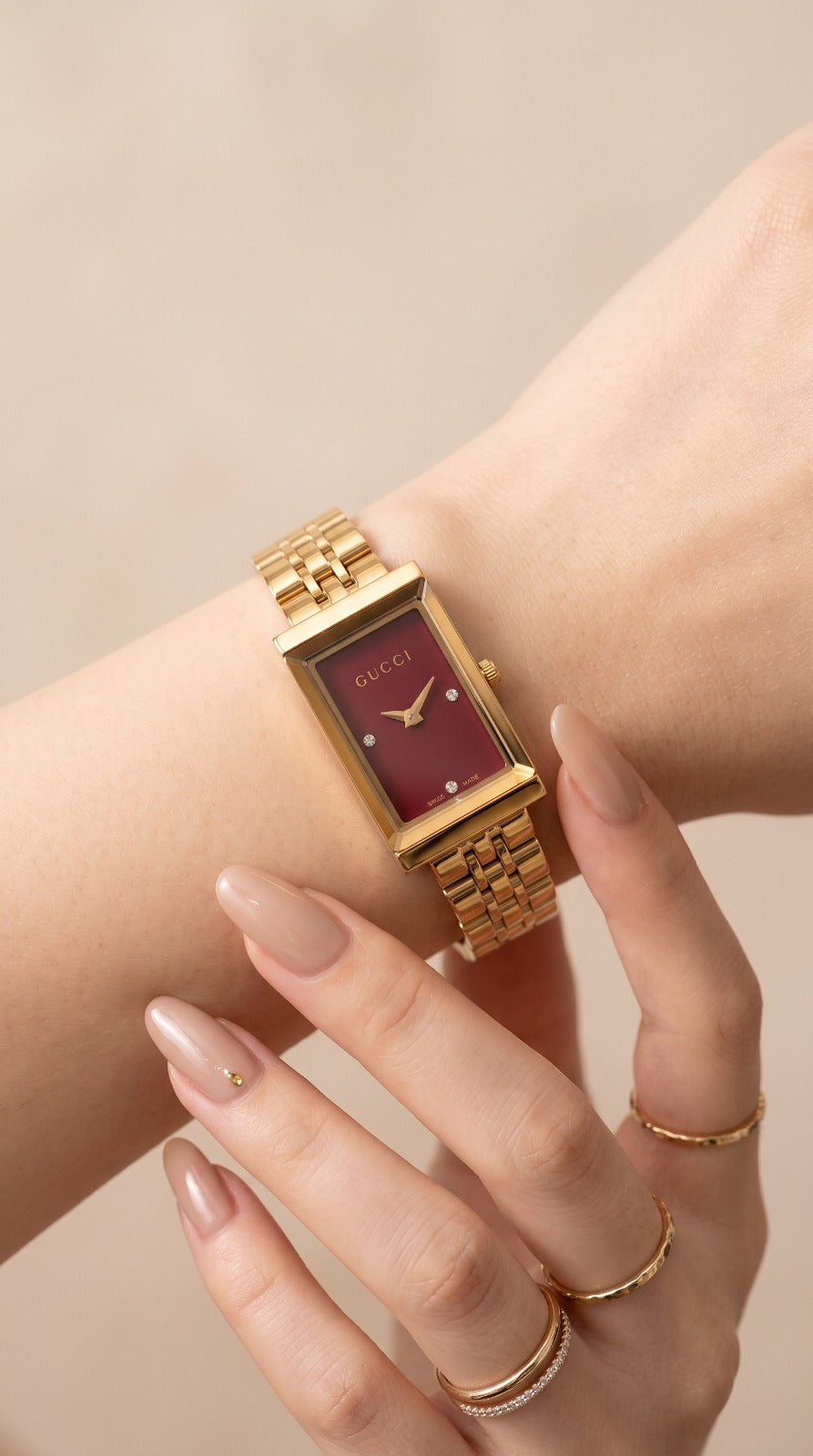 Gucci Rectangular Diamond Dial