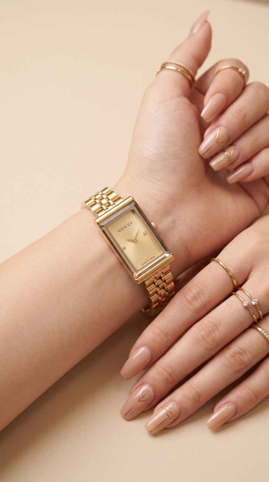 Gucci Rectangular Diamond Dial