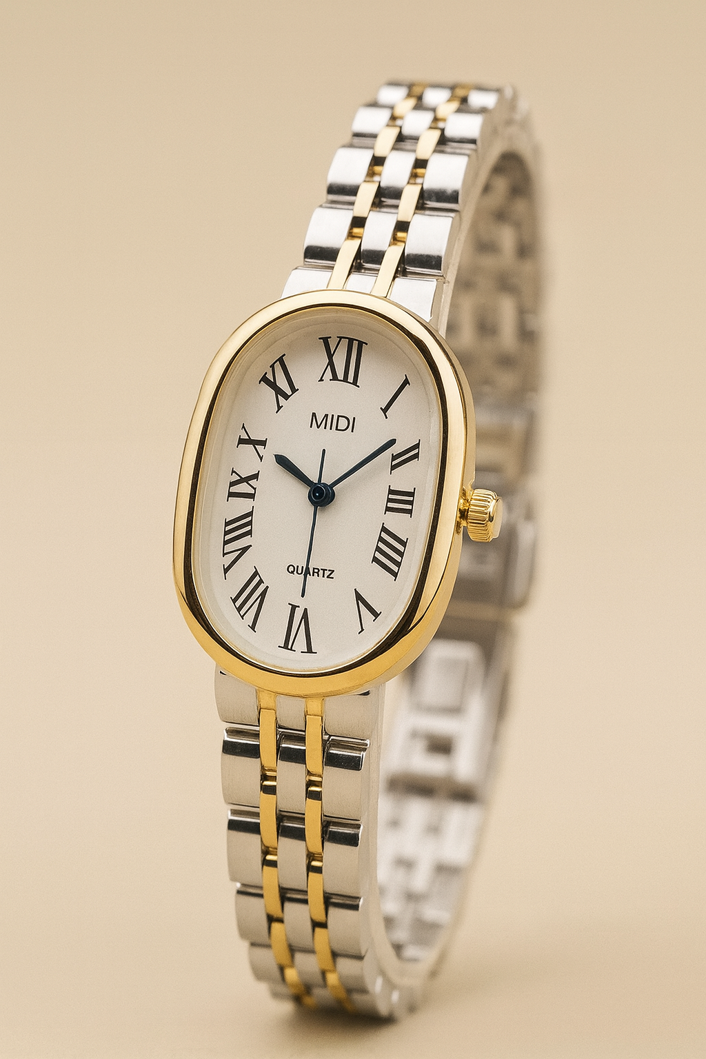 Midi Two-Tone Oval Women Watch