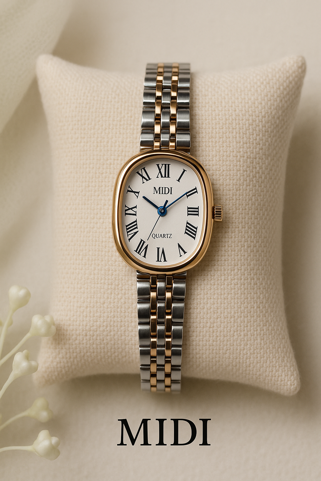Midi Two-Tone Oval Women Watch