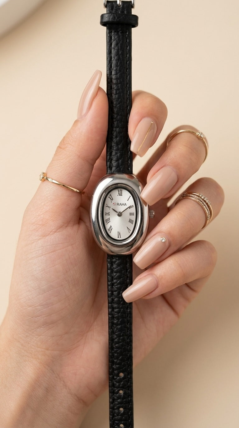 Raha Oval Women Strap Watch