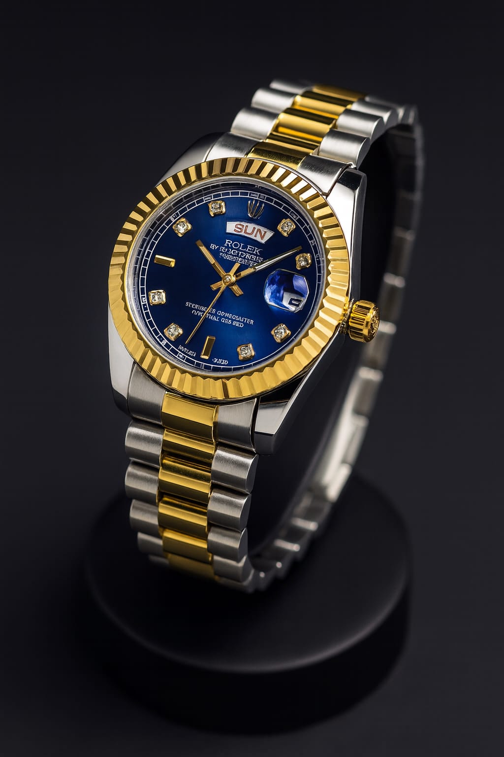 Ro-lex Royal Blue Day-Date Watch