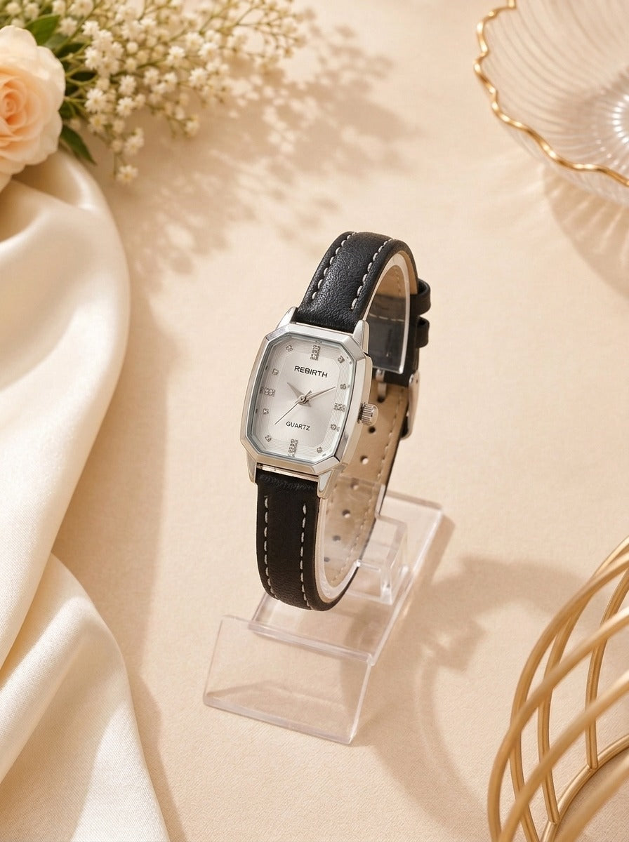The Rebirth Heritage Square Women Strap Watch | Classic Women's Watch Pakistan