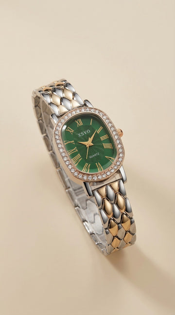 Xsvo Emerald Two Tone Women Watch