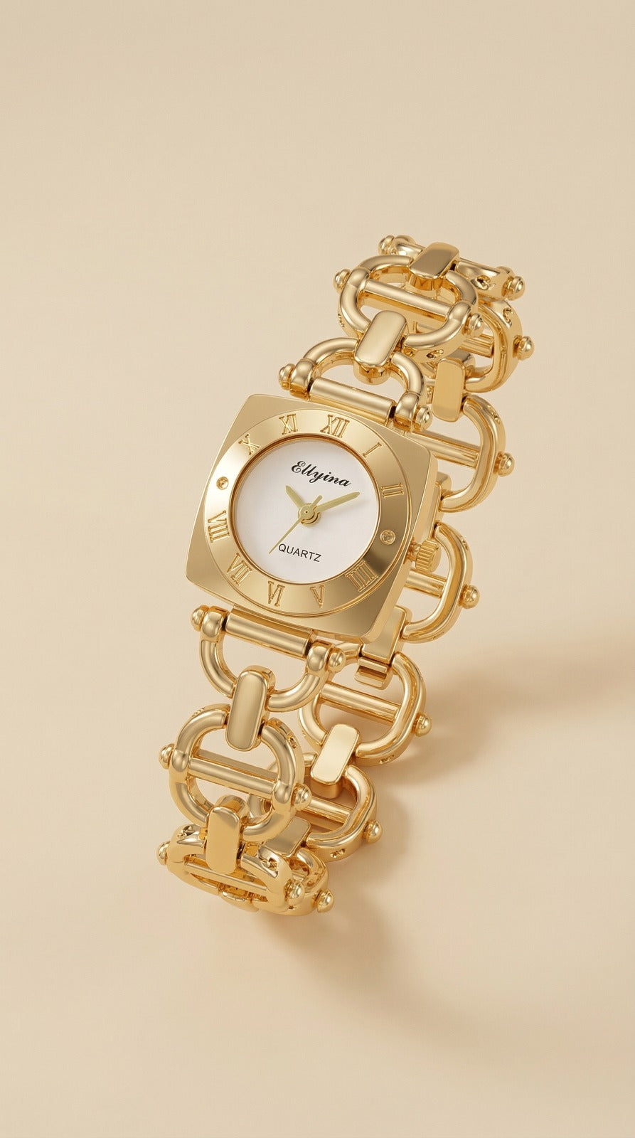 Roman Golden Chain Women watch