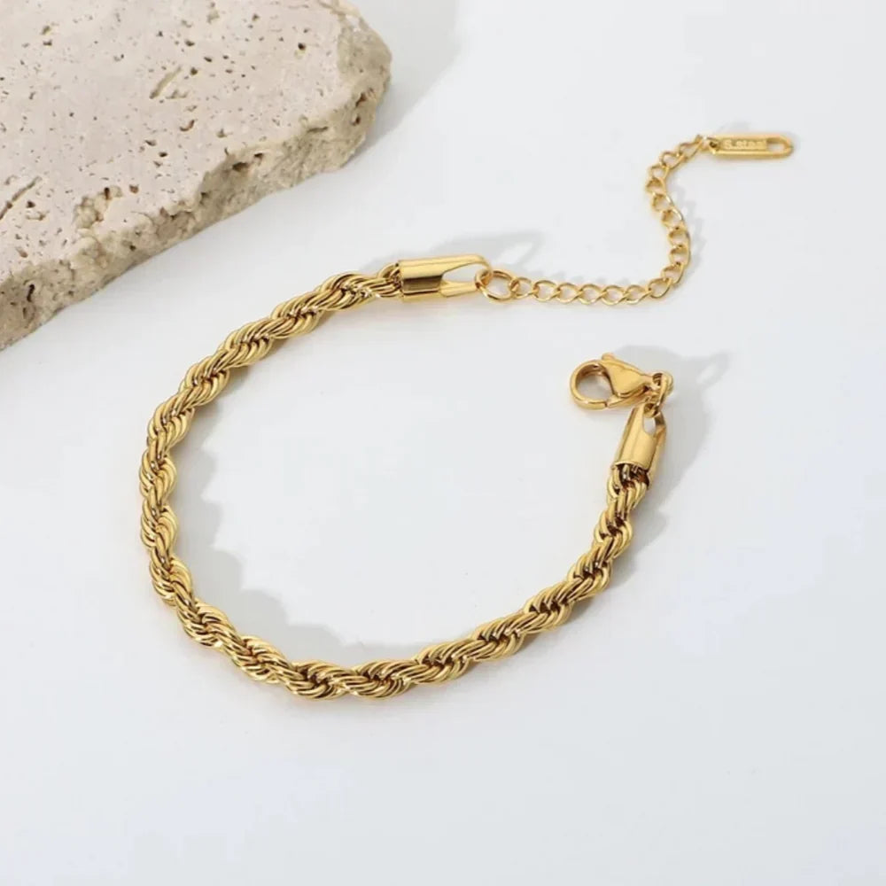 Milas Twisted Bracelet And Rowena Bracelet Stack