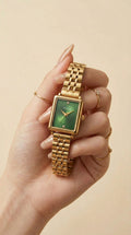 Gold-Leaf Emerald Women Watch