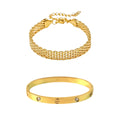 Love Cartier Bangle And Rowena Bracelet Stack