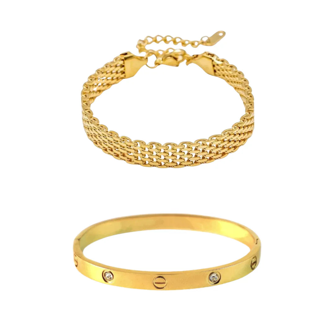Love Cartier Bangle And Rowena Bracelet Stack