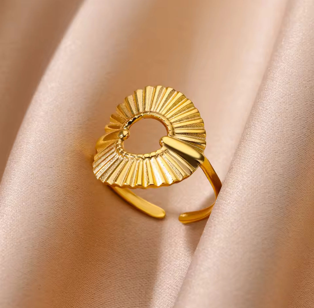 Irregular Geometric Adjustable Ring gold plated - Jewelistic Pakistan