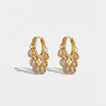 Luna Drop Earrings moon charm gold plated - Jewelistic Pakistan