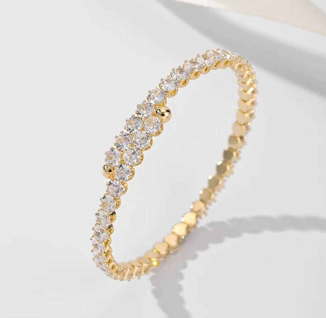 crown motif gold bangle 18K plated stainless steel jewelistic pk