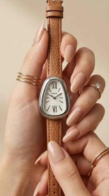 Raha Egg Women Strap Watch for daily wear jewellery Pakistan