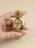 Rol-ex Sunburst Sparkle Women Watch