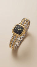 Sunflix Two Tone Women Watch - Black Dial