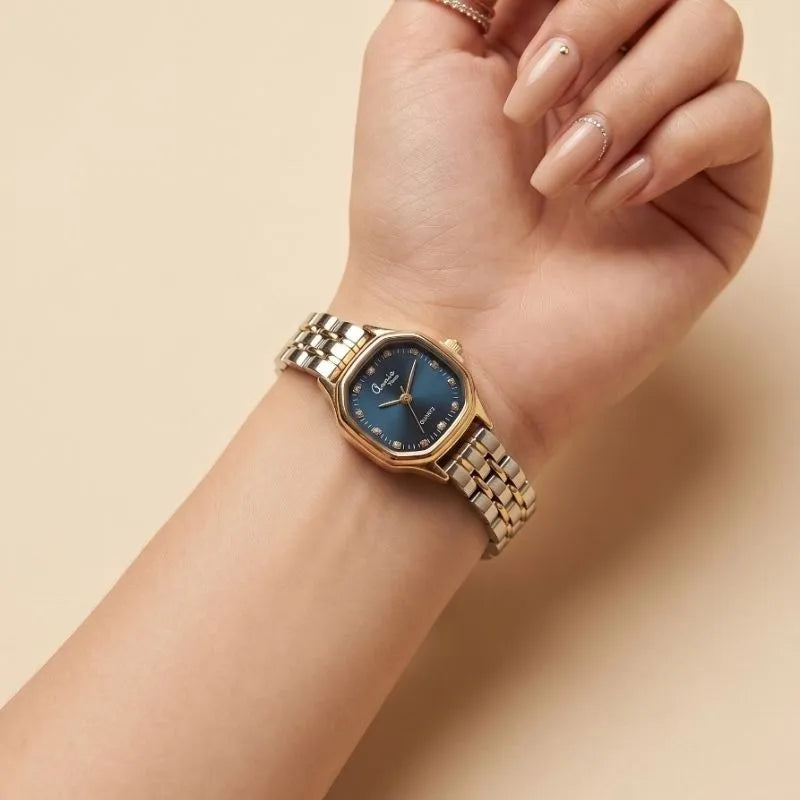 Sapphire Octagon Women's Watch – Elegant Daily Wear Jewellery Pakistan with Luxury Octagon Dial Design