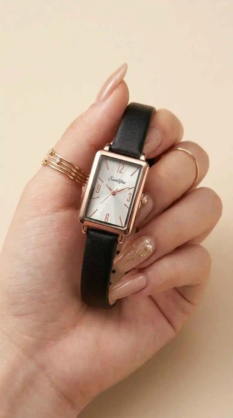 Sunliflex Retro-Classic ladies watch dial close-up - gift watch for her