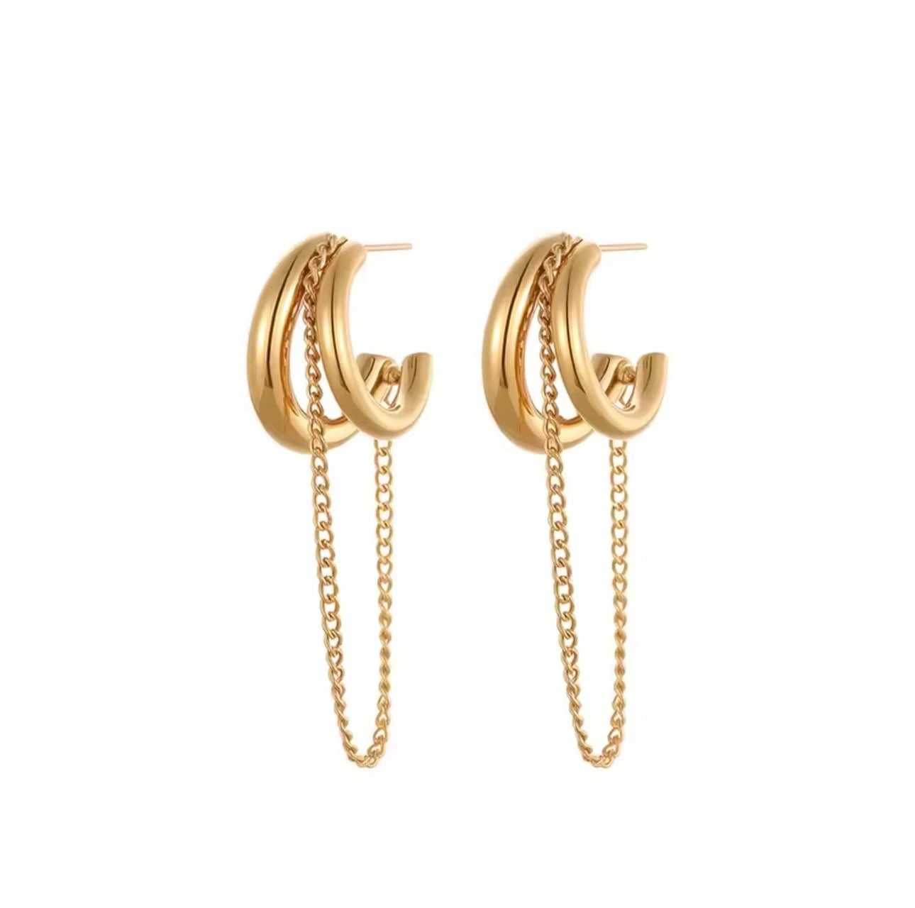 Tassel Drop Earrings gold plated statement - Jewelistic Pakistan