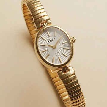 Dior Vintage Square Women Watch - Golden