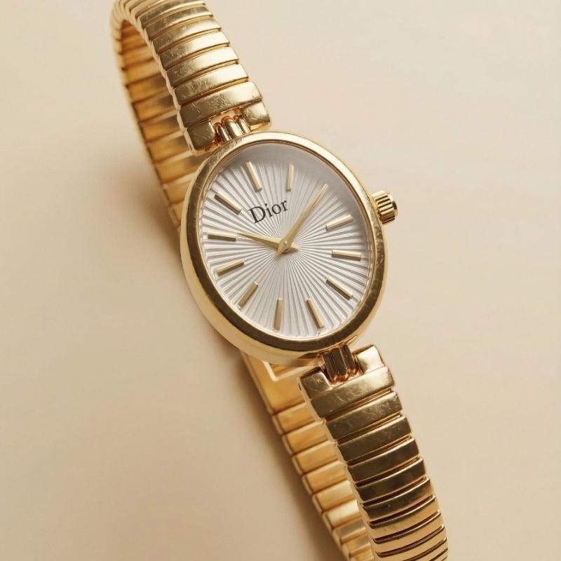 Dior Vintage Square Women Watch - Golden