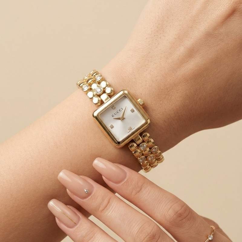 Gucci Square Golden Women Watch