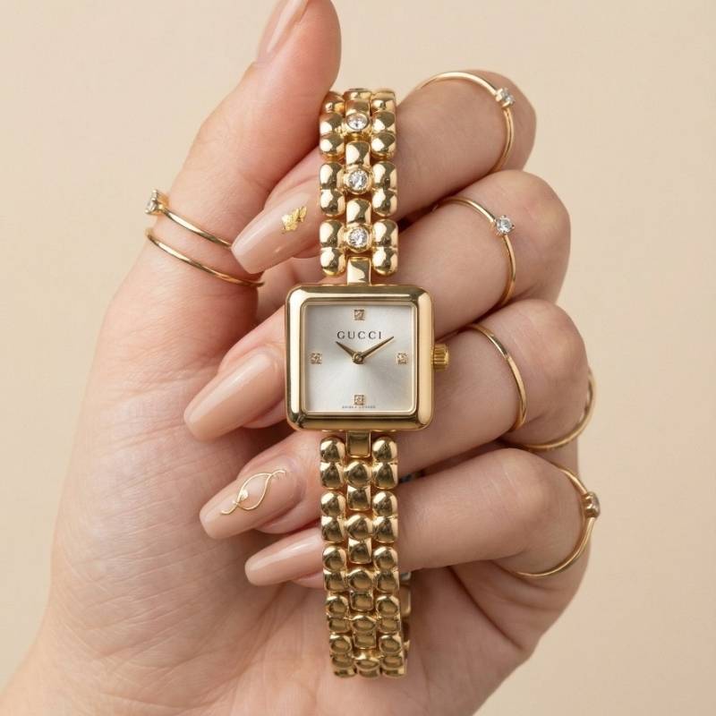 Gucci Square Golden Women Watch
