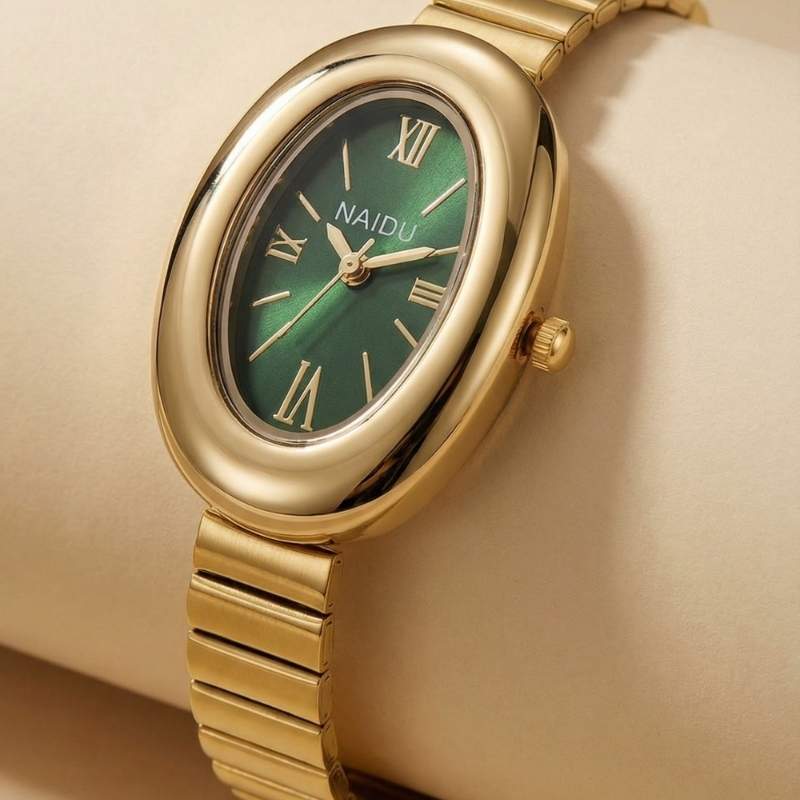 The Classic Naidu Women Watch - Green Dial