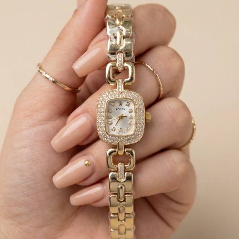 Rol-ex Opulence Silver Women Watch - White Dial