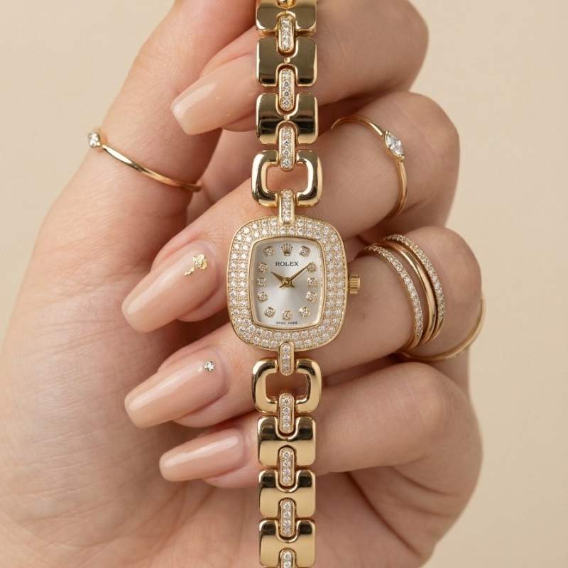 Rol-ex Opulence Silver Women Watch - White Dial