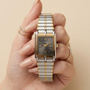 SwingStar Two Tone-Black Dial Women Watch