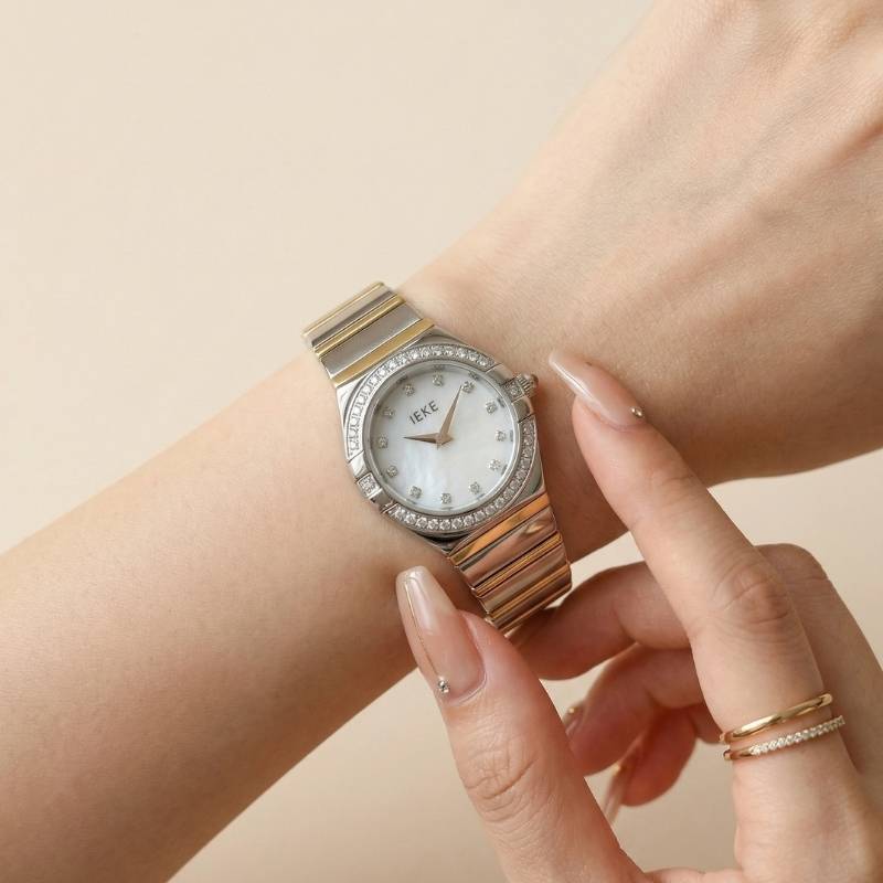 IEKE Ivory Gleam Two-Tone Women Watch
