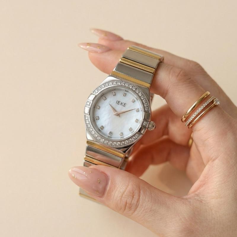 IEKE Ivory Gleam Two-Tone Women Watch
