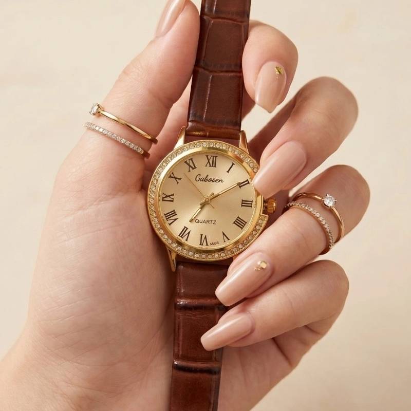 Cabosen Classic Brown Women's Strap Watch – Elegant Fashion Watch Pakistan