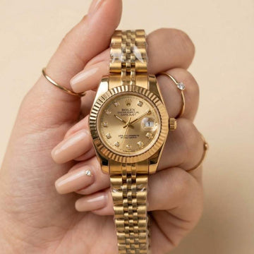 Rolex Gold Datejust Women Watch