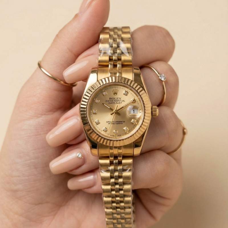 Rolex Gold Datejust Women Watch