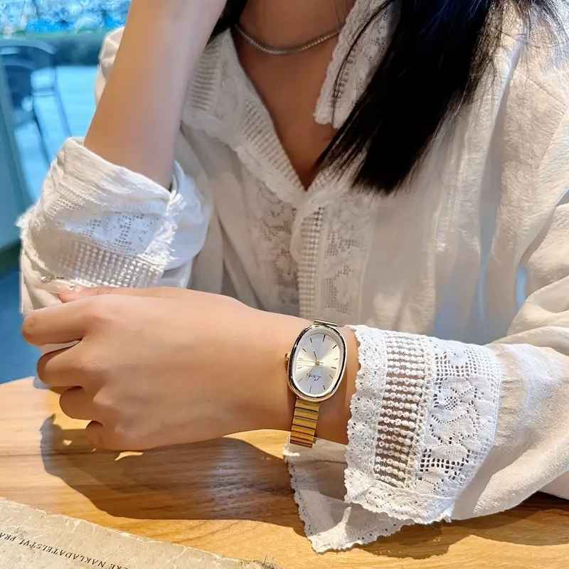 Lsotr Oval Golden Charm Women Watch