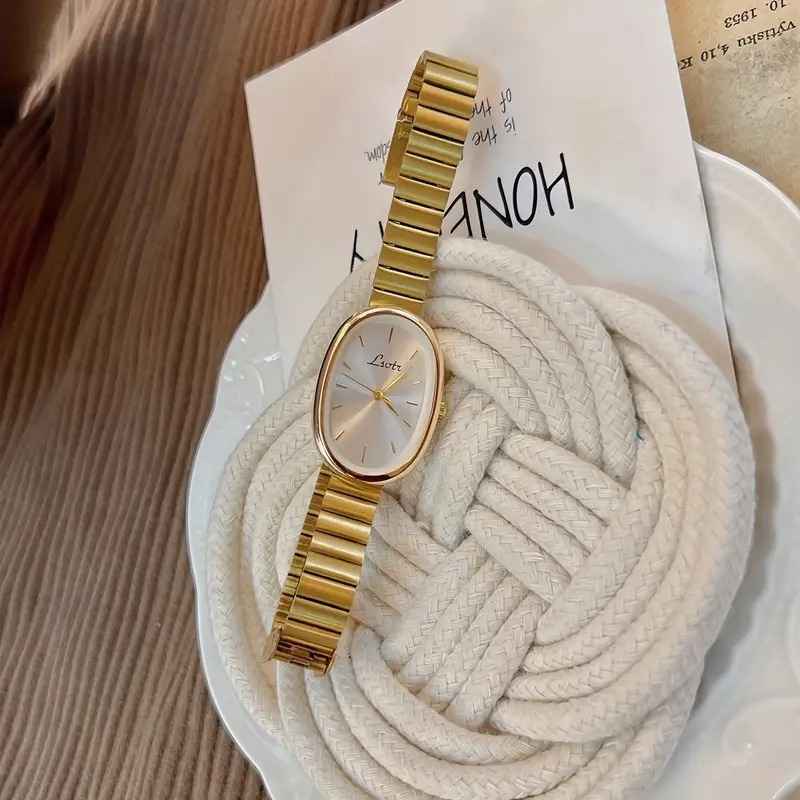 Lsotr Oval Golden Charm Women Watch