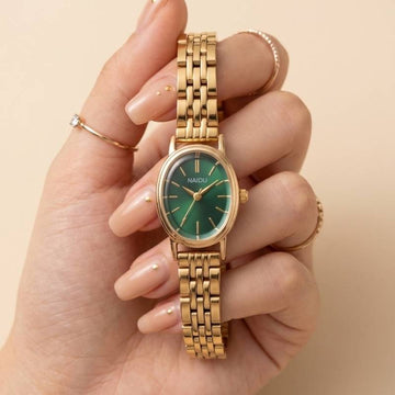 Naidu Emerald Vintage Oval Women Watch | Luxury Vintage Watch Pakistan