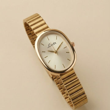 Lsotr Oval Golden Charm Women Watch