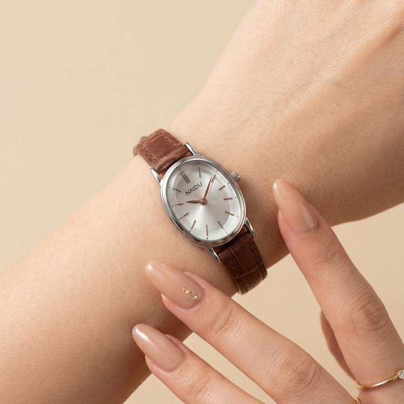 Naidu Vintage Croc Women Strap Watch - Brown | Luxury Women's Watch Pakistan