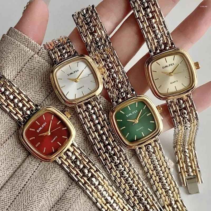 Sunflix Two Tone Women Watch - White Dial