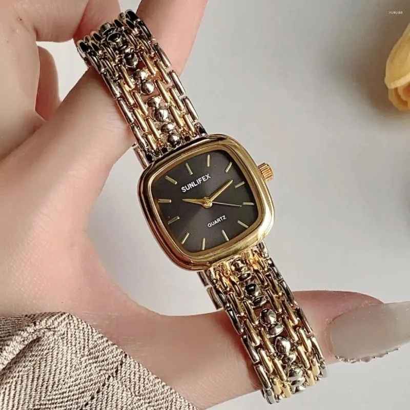 Sunflix Two Tone Women Watch - Black Dial