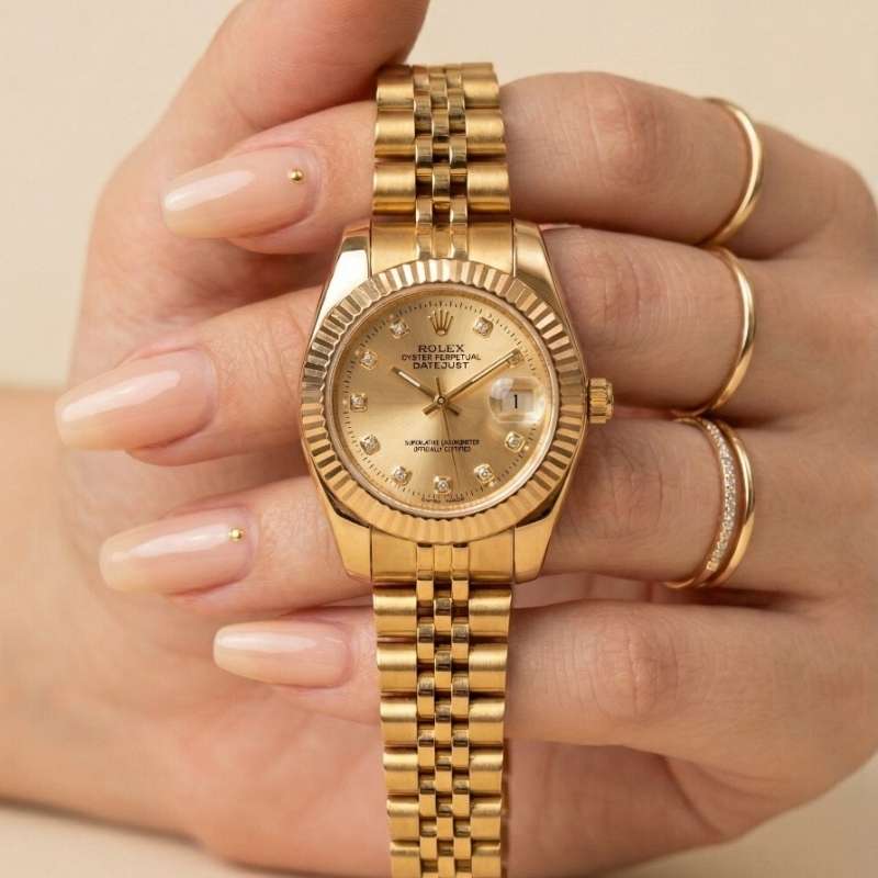 Rolex Gold Datejust Women Watch