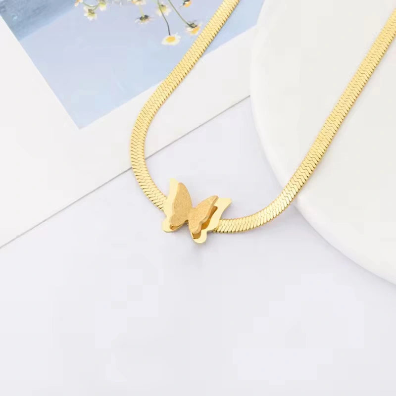 Elegant butterfly necklace for women presented in premium gift box, perfect birthday, Eid, and anniversary jewellery gift in Pakistan.