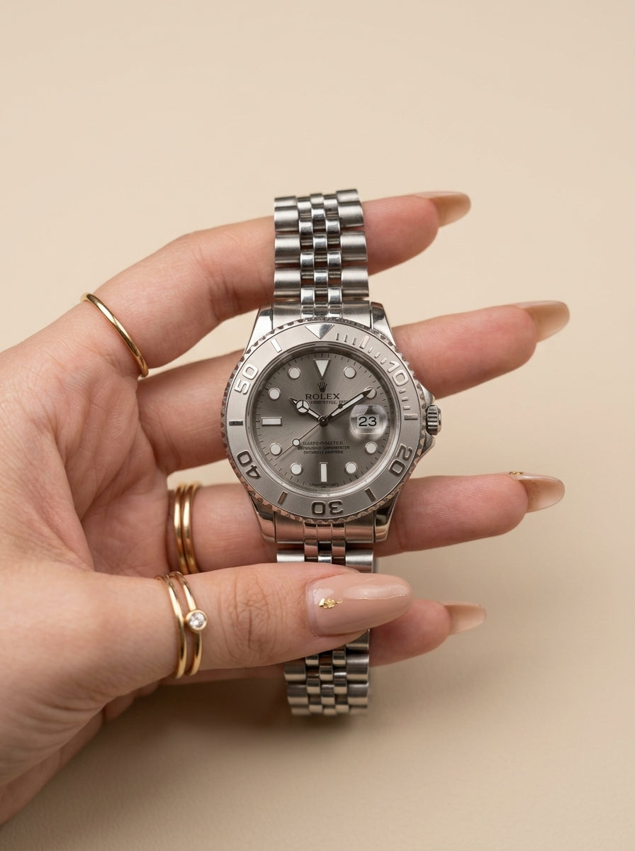 Rolex Submariner Silver-Grey Dial Women Watch