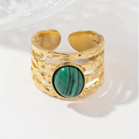 Vintage Golden-Tone Adjustable Cuff Ring