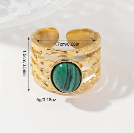 Vintage Golden-Tone Adjustable Cuff Ring