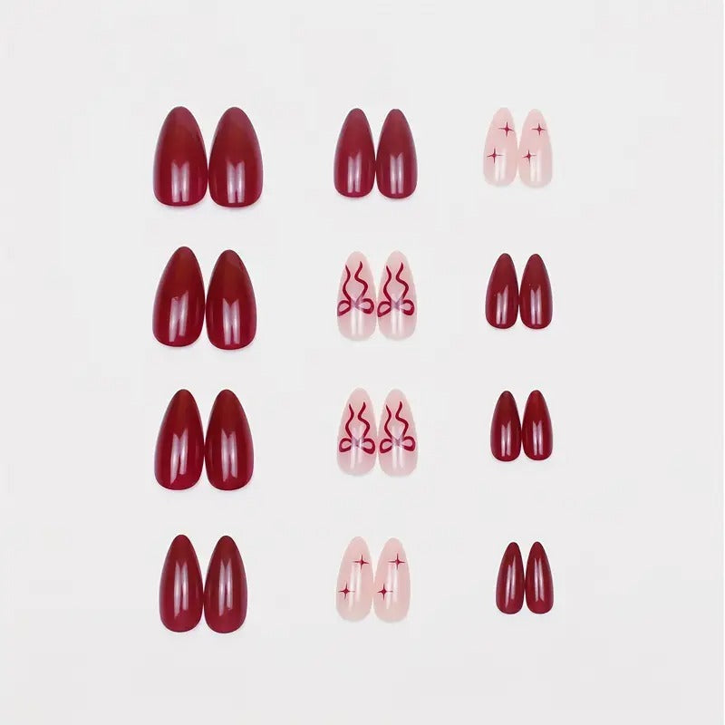 24pcs Starlight Ribbons Nails