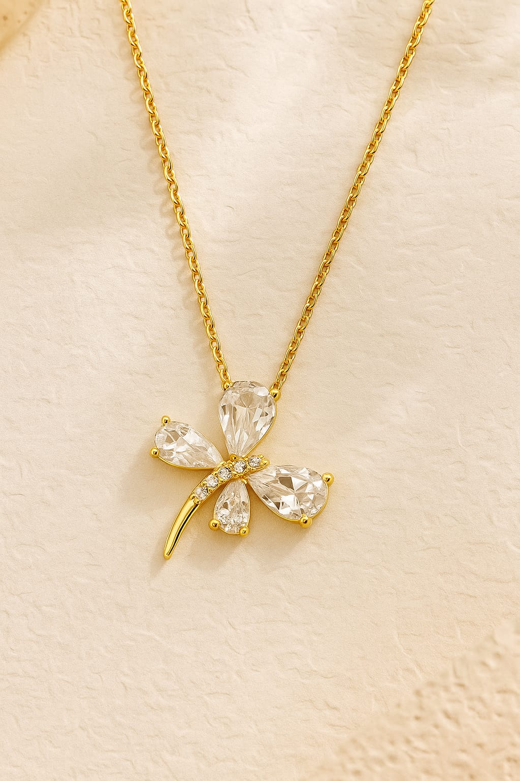 Crystal wing pendant