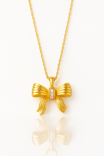 Crystal knot necklace